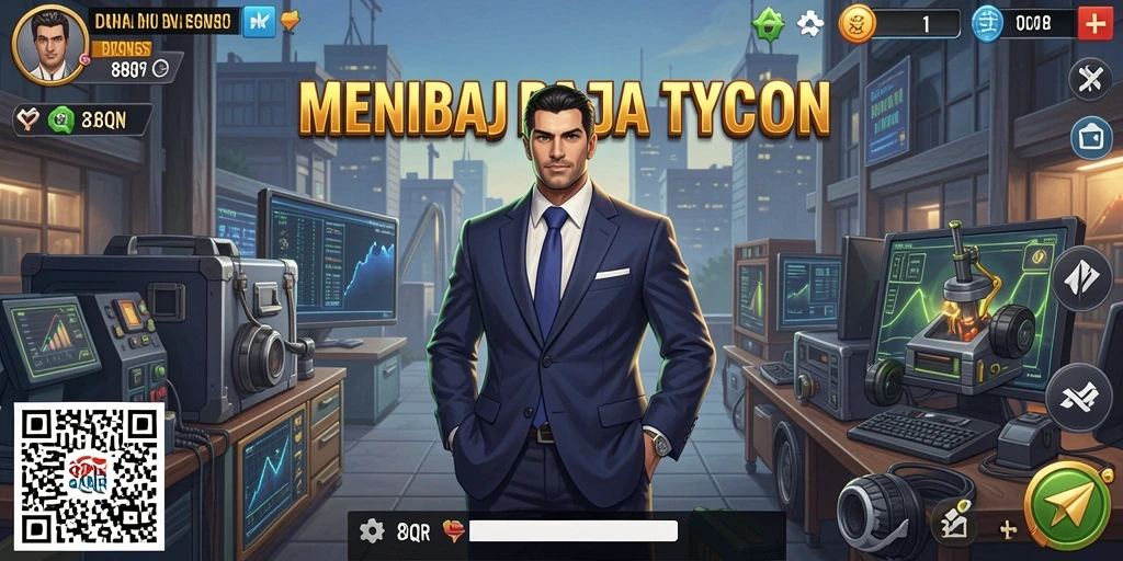 Tampilan gameplay 8QR yang menarik dan penuh tantangan bisnis.