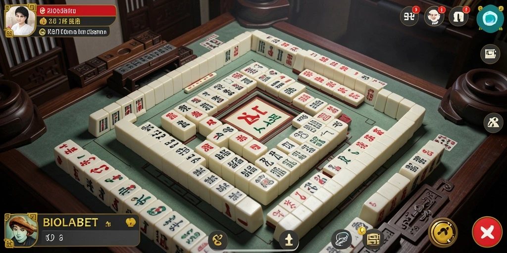 Screenshot dari gameplay Mahjong di BIOLABET yang menakjubkan.