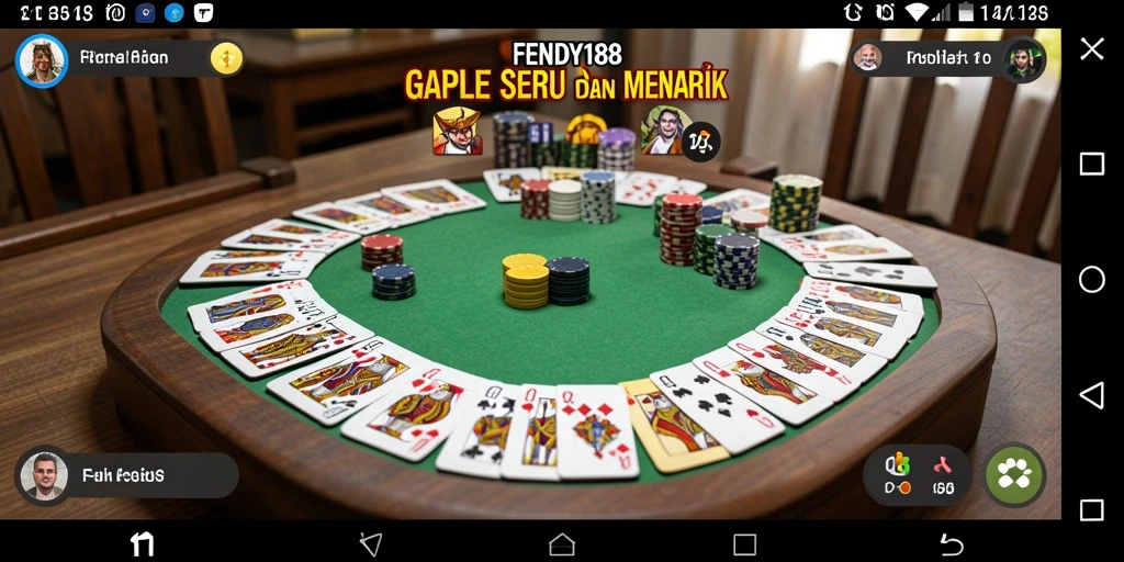 Tampilan menarik dari gameplay Gaple di FENDY188.