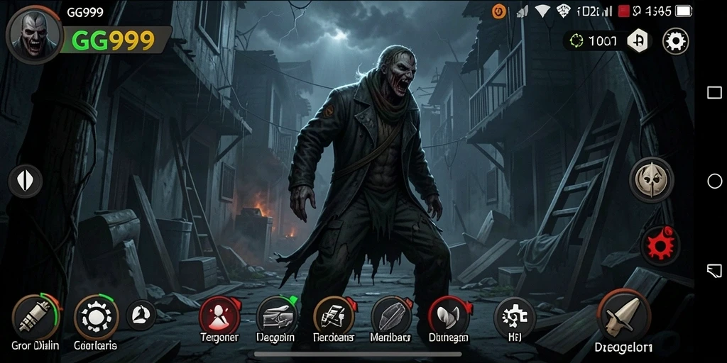 Screenshot gameplay GG999 yang menakutkan dan mendebarkan.