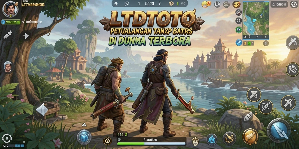Screenshot permainan LTDTOTO menampilkan dunia Open World yang luas dan indah.