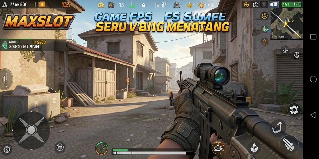 Tangkapan layar menunjukkan aksi intens dalam permainan FPS.