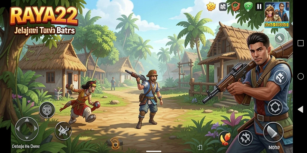 Screenshot RAYA22 menampilkan dunia Open World yang luas dan penuh warna.