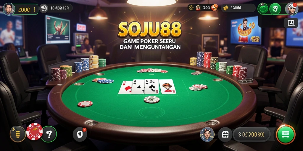 Gameplay Poker yang seru dan menegangkan di SOJU88.