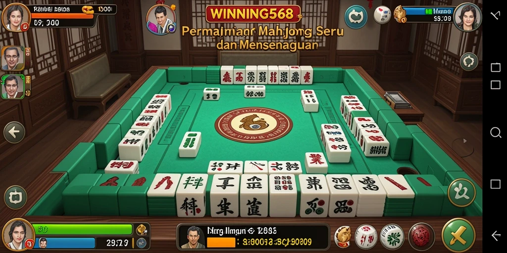 Tampilan menarik dari gameplay <strong>WINNING568</strong> dengan mahjong yang berwarna-warni.