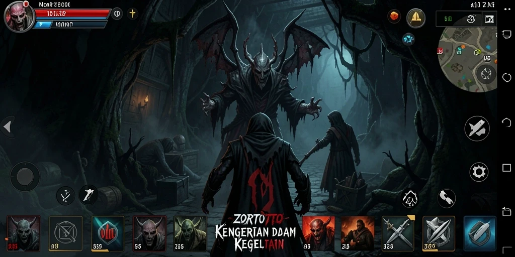 Screenshot gameplay ZORTOTO menampilkan momen menegangkan dari pengalaman horror.